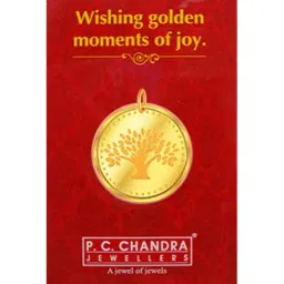 P.C. Chandra Jewellers 24k (999) 5gm Yellow Gold Kapalvriksha Coin Pendant-image-99