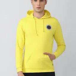 Van Heusen Yellow Slim Fit Hooded SweatShirt-image-99