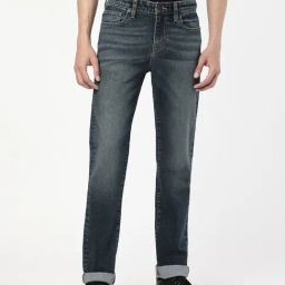 Passion Dark Blue Comfort Fit Lightly Washed Jeans-image-32