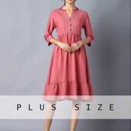 Aurelia Pink Embroidered A-Line Dress-image-19