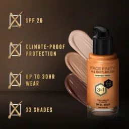 Max Factor Face Finity All Day Flawless 3 In 1 Foundation SPF 20 N88 Praline - 30 ml image 5