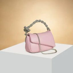 Forever Glam by Pantaloons Pink Solid Medium Handbag-image-72