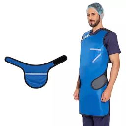 Skybound 0.50 mm Equivalency Blue Lead Apron with Thyroid Collar for X Ray Protection 65-S6I5-ZNCR-41
