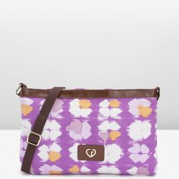 Caprese Abstract Print Regular Structured Canvas Sling Bag-21