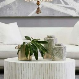 Casagold Makayla Inlay White Coffee Table-image-4