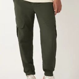 Bewakoof Green Loose Fit Joggers-picture-20