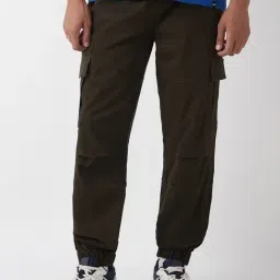 Bewakoof Brown Relaxed Fit Joggers-image-16