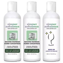 Zimmer Aufraumen 1 Ltr Dishwasher Detergent + 500 ml Rinse Aid Liquid Combo (3 Bottle of 500 ml)-picture-17