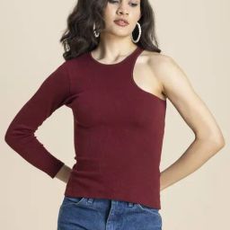 Moomaya Red Slim Fit Top-picture-19