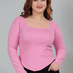 Fabme Women Square Neck Cotton Top-image-46