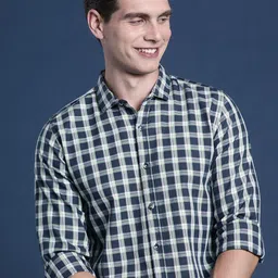 Mast & Harbour Classic Slim Fit Gingham Checked Pure Cotton Casual Shirt-picture-32