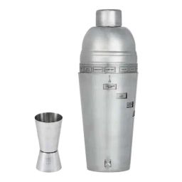 @Home Arias Silver Stainless Steel Receipe Shaker (900 Ml) & Measurer Set-image-4