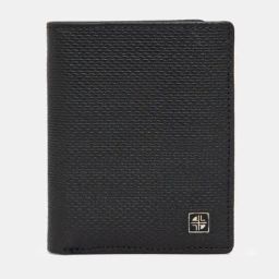 Carlton London Black Textured Bi-Fold Wallet for Men-picture-6