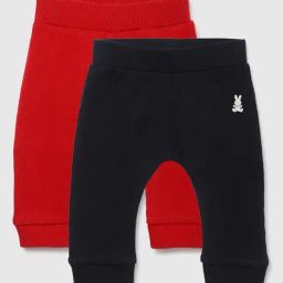 United Colors of Benetton Infant Boys Navy Blue & Red Cotton Solid Joggers (Pack of 2)-image-59