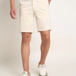 Peregrine By Pantaloons White Slim Fit Shorts-picture-19