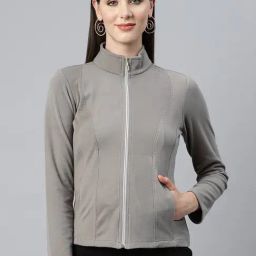 Nayam by Lakshita Grey Fleece Solid Jackets-picture-22