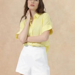RAREISM White Cotton Solid Shorts-picture-18