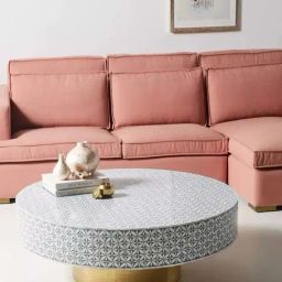 Casagold Round Coffee Table - Geo Floral-image-1