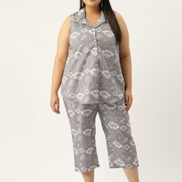 theRebelinme Women Plus Size Pure Cotton Shirt With Capris-image-76