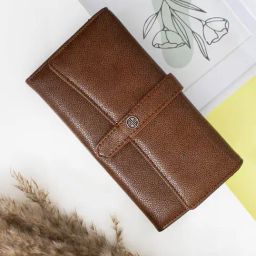 Carlton London Tan Solid Wallet for Women-12