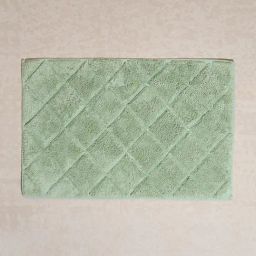 Westside Home Green Diamond Design Bath Mat-10