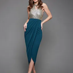 Miss Chase Sequinned Sheath Midi Dress-picture-29