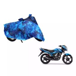 Auto Pearl Waterproof Two Wheeler Cover For TVS Victor New (Blue)-image-29