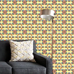 ArtzFolio Printed UV-Resistant Anti-Bacterial Abstract Flowers Peel & Stick Wallpaper-image-89