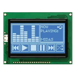 MIDAS DISPLAYS DISPLAY, LCD GRAPHIC, 128X64, BSTN, MC128064A6W-BNMLW-V2-10