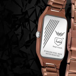 Hala Men Solid Rectangular Foldover Regular Analogue Watch-8186 image 4