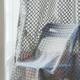 IVAZA Set of 2 Polyester Sheer Door Curtain-image-11