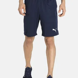 Puma Men Navy Blue & White Active Woven 9" Regular Fit Sustainable Shorts-image-41