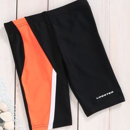 Lobster 80% Polyamide 20% Spandex Solid Color Swimming Trunk - Black-image-36