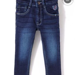Ruff Full Length Washed Solid Jeans - Blue-image-27