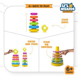 Li'l Wizards Stack & Nest Rocking Doughnut Ring Stacker Toy Set - Multicolour image 2