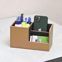 CLADD! Unisex Beige & Black Compact Desk Organisers-32