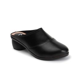 Ladies Hub Textured Block Mules image 2