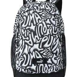 Puma Unisex Academy All-Over Brand Logo Printed Medium Backpack-image-77