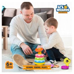 Li'l Wizards Stack & Nest Rocking Doughnut Ring Stacker Toy Set - Multicolour image 5