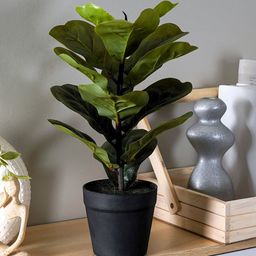 THE ARTMENT Set Of 1 Fiddle Leaf Artificial Plant With Pot-image-60