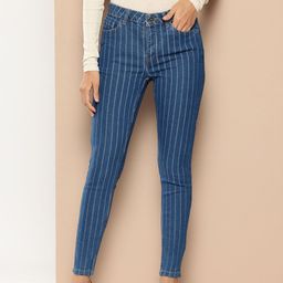 Chemistry Women Skinny Fit Striped Stretchable Jeans-image-14