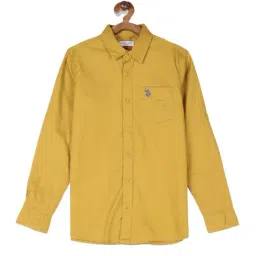 U.S. Polo Assn. Kids Mustard Solid Shirt-picture-30