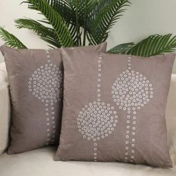 Jamio Firati Grey Cotton Embroidery Cushion Cover - Set of 2-image-34