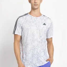 Adidas White Regular Fit Printed Sports T-Shirt-image-64