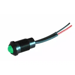 Oxley OXL/CLH/80/AC Series Green Panel LED, 28V ac, 8 mm Mounting Hole Size, Lead Wires Termination, IP66, OXL/CLH/80/28AC/FL30H/GN-picture-1