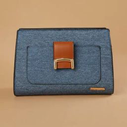 Lifestyle Blue Navy Denim Slings Handbag-image-10