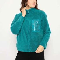 MADAME Green Solid Jacket-picture-13