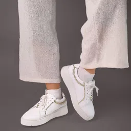 Monrow Round Toe Lace Up Sneakers-picture-42