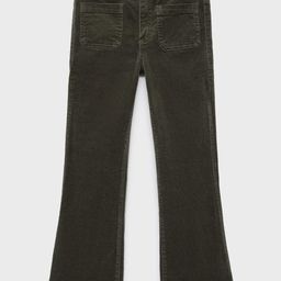 Mango Kids Girls Velvet-Finish Flared Fit Bootcut Trousers-image-68