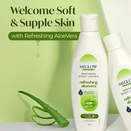 MEGLOW Set Of 4 Moisturizing Body Lotion With Aloe Vera - 150 ml Each image 4